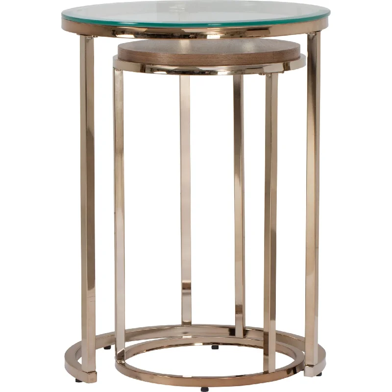 Amy Nesting End Table - Champagne