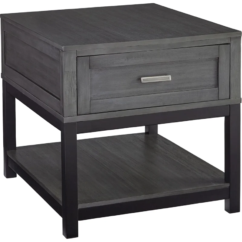 Caitbrook End Table - Gray/Black