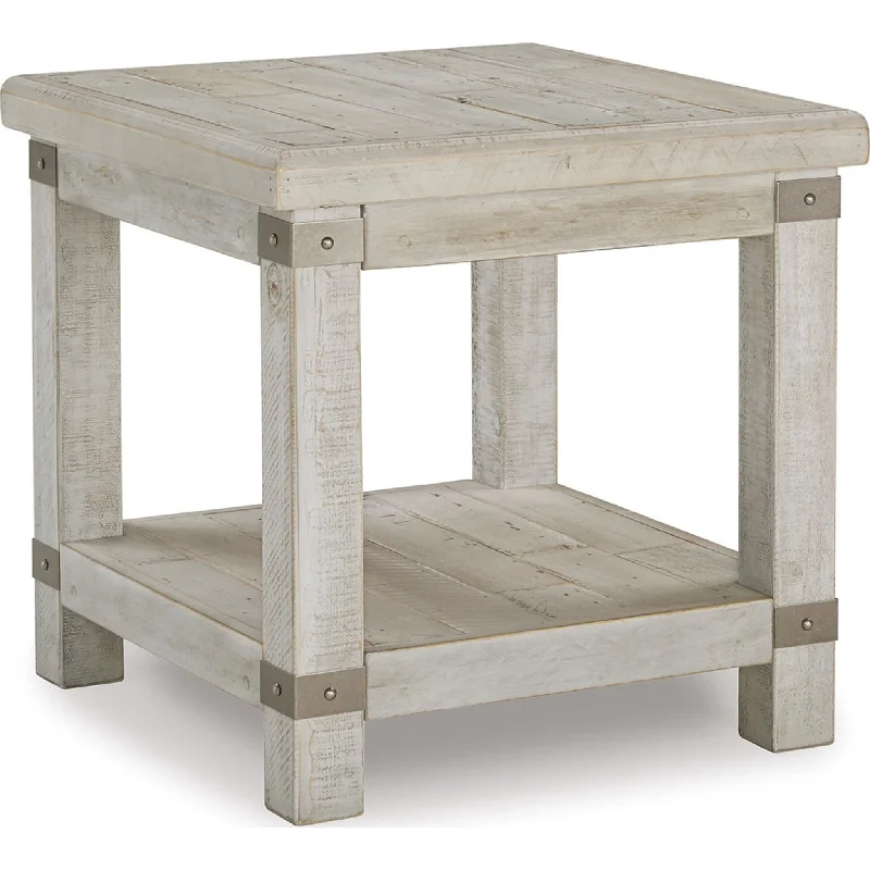 Carynhurst End Table - White Wash Gray