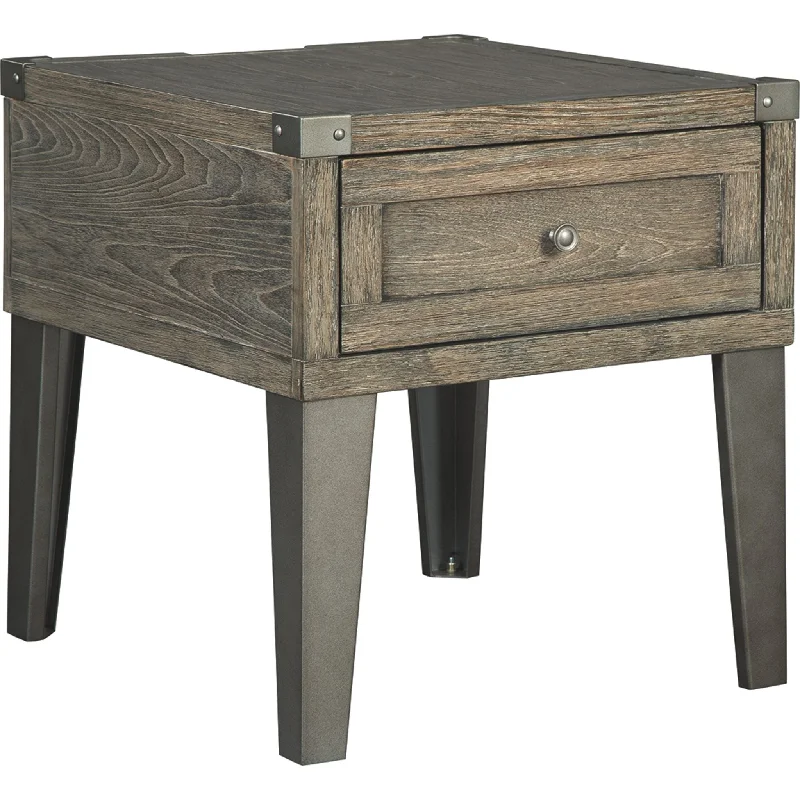 Chazney End Table - Rustic Brown