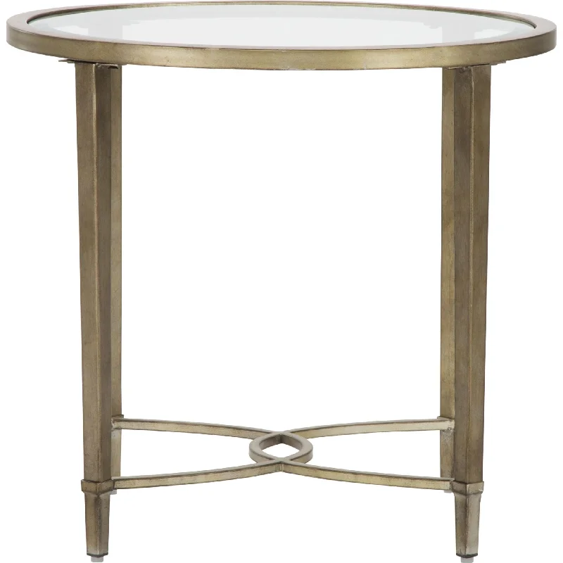 Copia End Table - Antique Silver