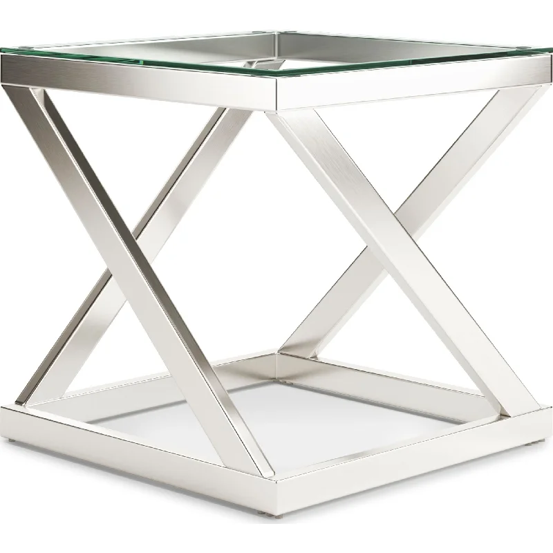 Coylin End Table - Nickel