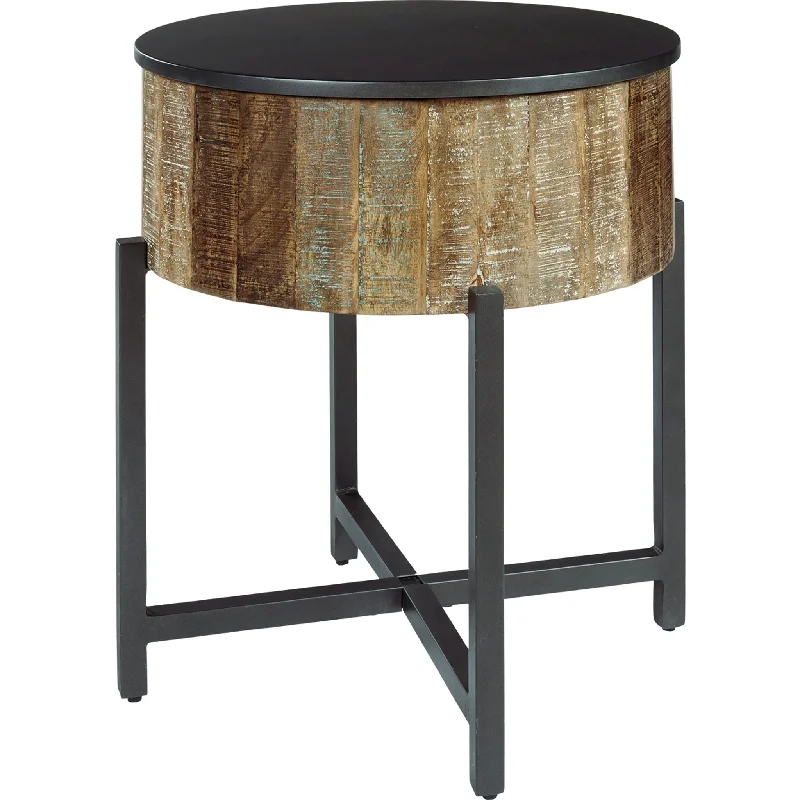 Edgewood End Table - Gray/Brown