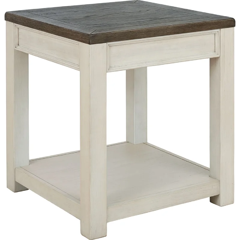 Elanbach End Table - Brown/White