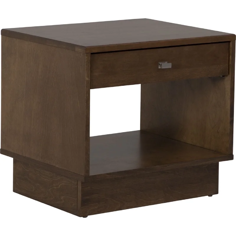 Mia Drawer End Table - Chocolate