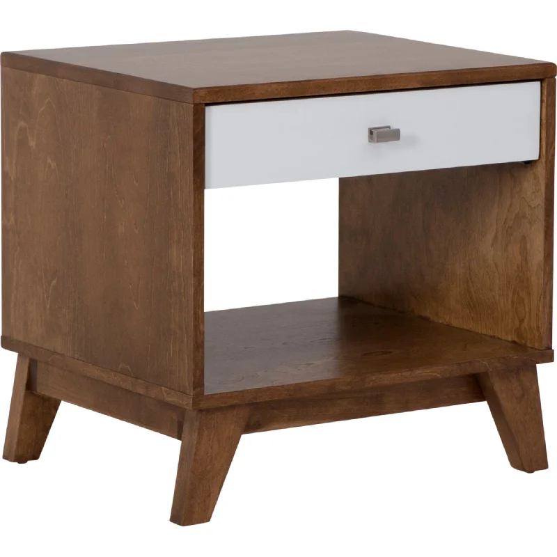 Mia Drawer End Table - Chocolate