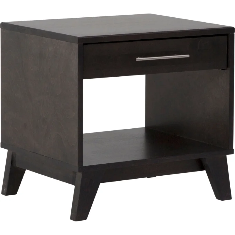 Mia Drawer End Table - Slate