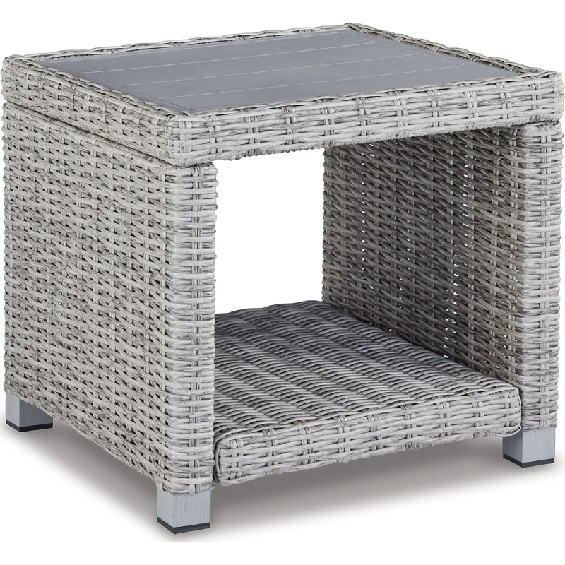 Naples Beach Outdoor End Table - Light Gray