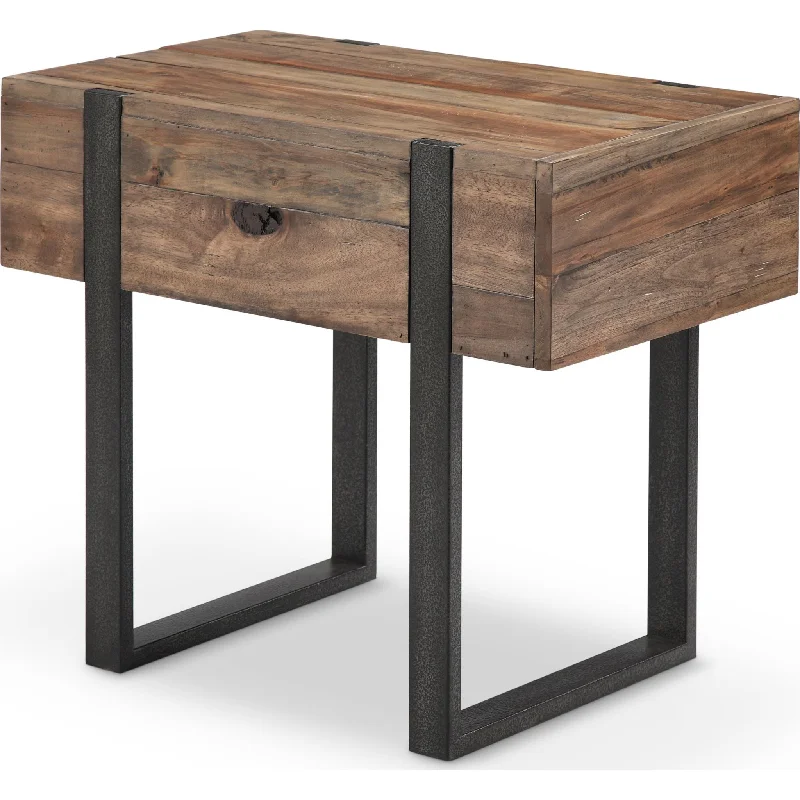 Prescott Chair Side End Table - Rustic