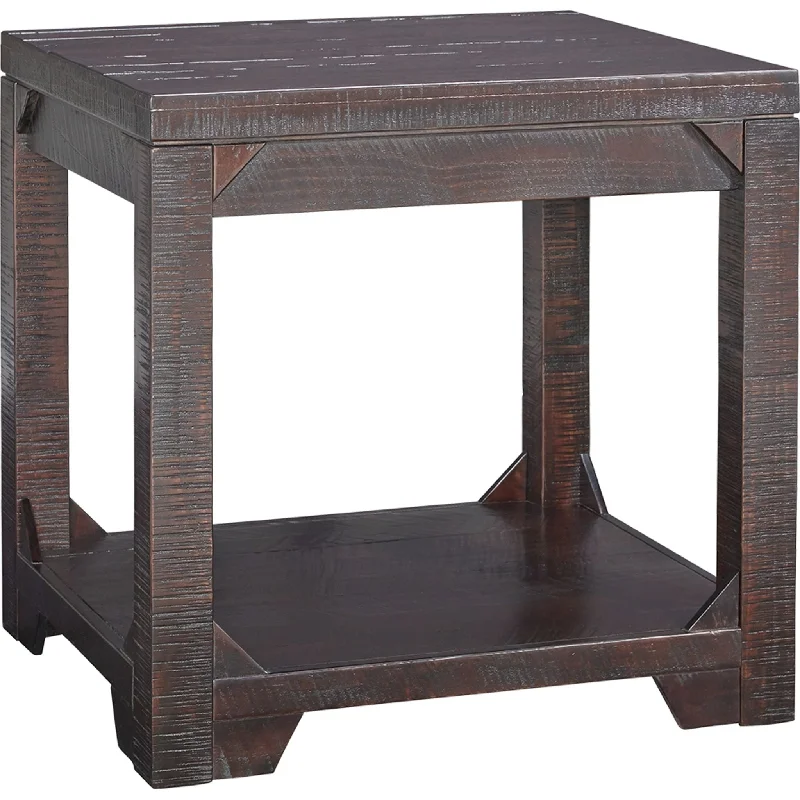 Rogness End Table - Rustic Brown